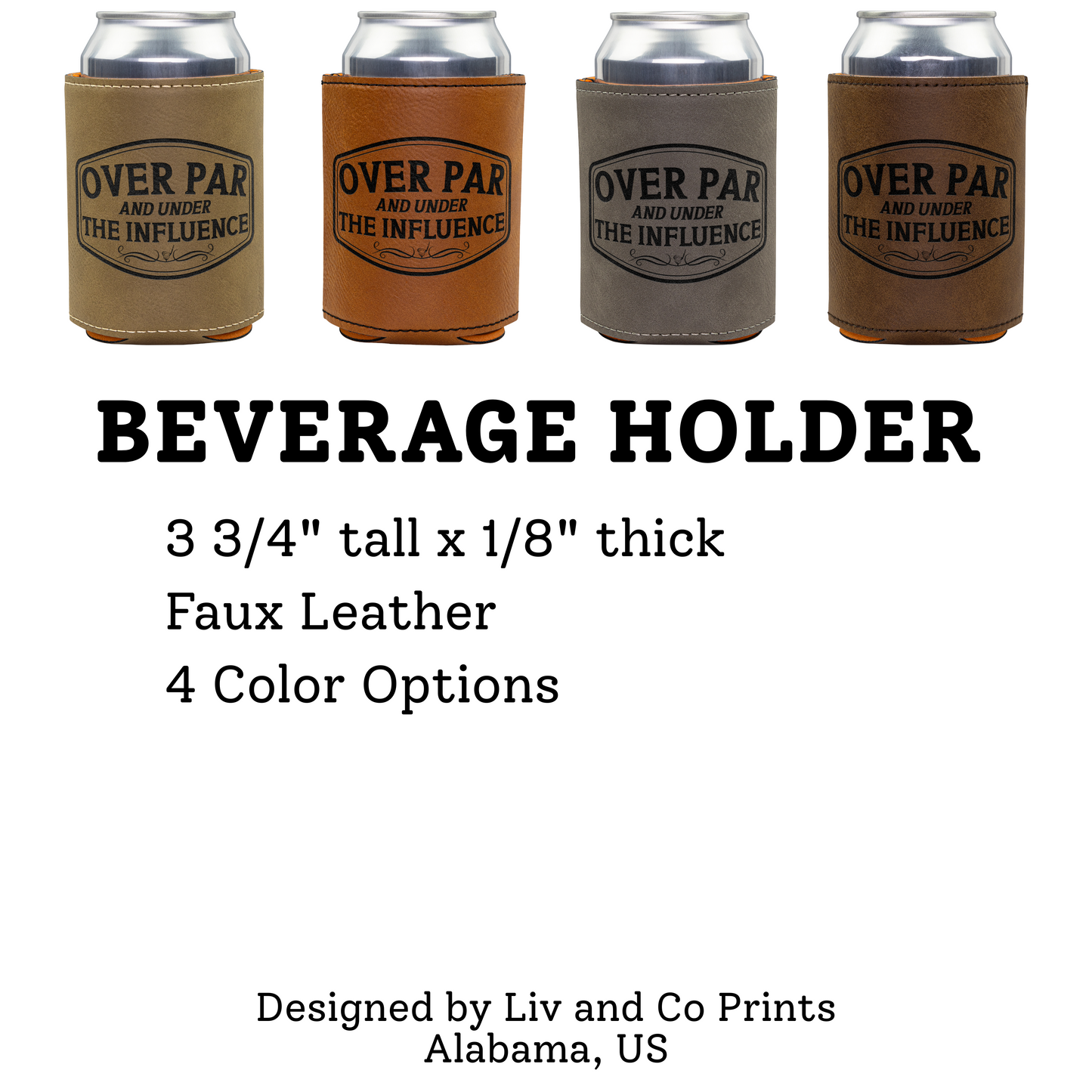 Golf Can Cooler Leatherette Funny Golf Gift Golfing Koozie