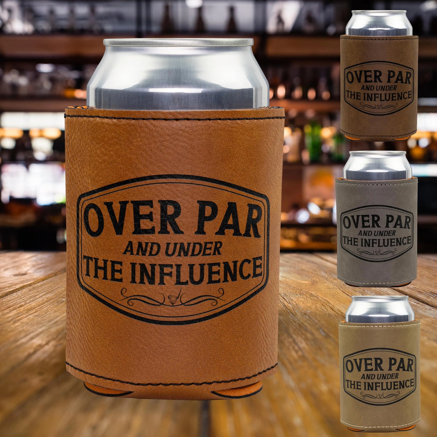 Golf Can Cooler Leatherette Funny Golf Gift Golfing Koozie