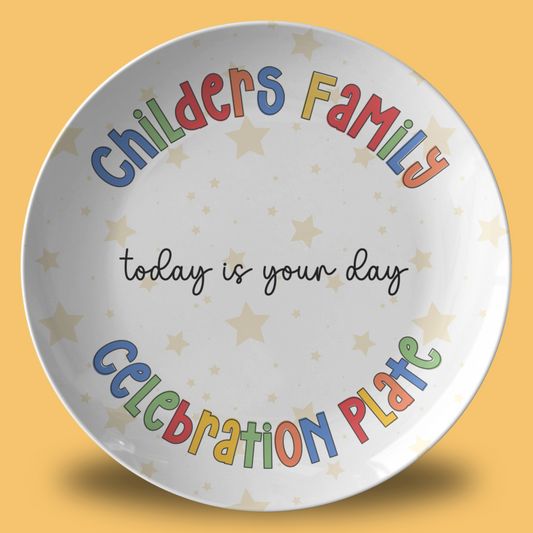 Family Celebration Plate with Family Name