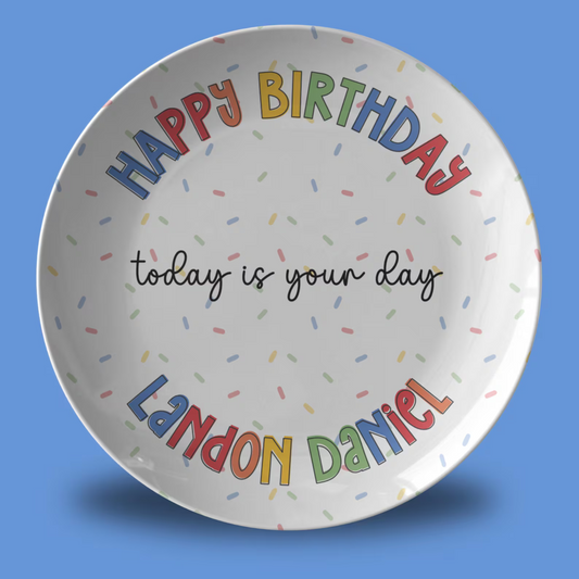 10 inch plate personalized plate with name celebrate birthday plate personalized birthday plate for boys family tradition plate with name and birthday