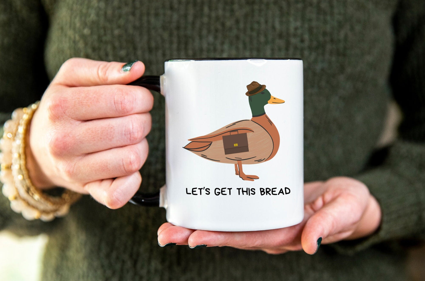 Funny Duck Mug Lets Get This Bread Coffee Cup Funny Gift for Friends