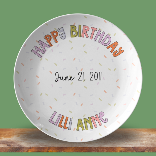 Birthday Plate Personalized with Name