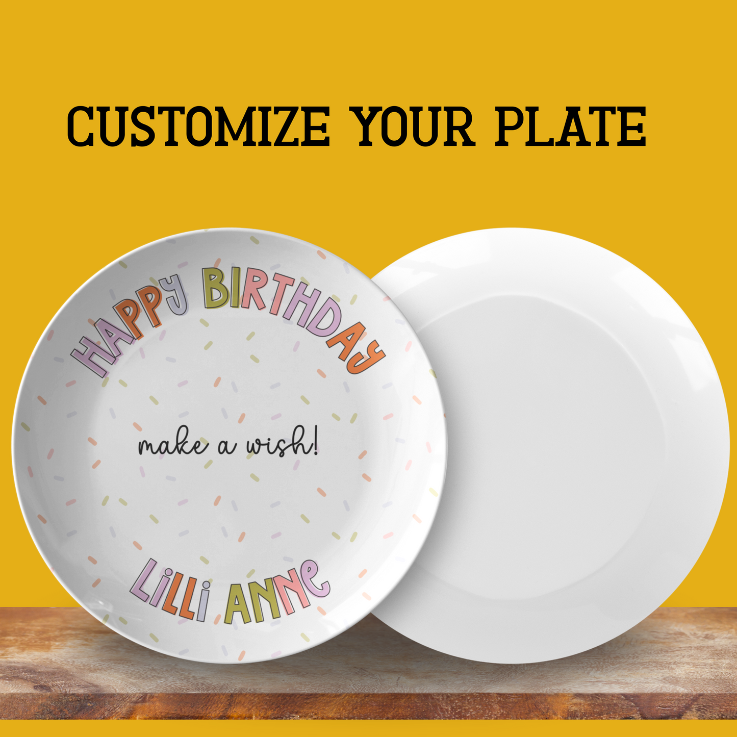 Custom Birthday Party Plate
