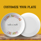 Custom Birthday Party Plate