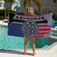 Firefighter Beach Towel Personalized with Name