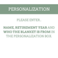 Personalized Blanket Retirement Gift for Women