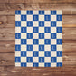 Checkered Board Monogram Initial Blanket Custom Throw Personalized Gift Dorm Room Blanket Warm Cozy Fleece Personalized Fleece Throw Blanket