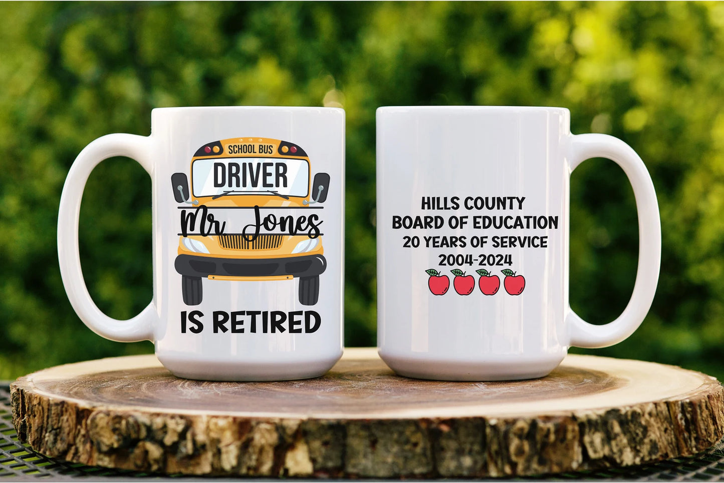 Retirement Coffee Mug for Bus Driver Gift Personalized Retirement Mug for Men or Women