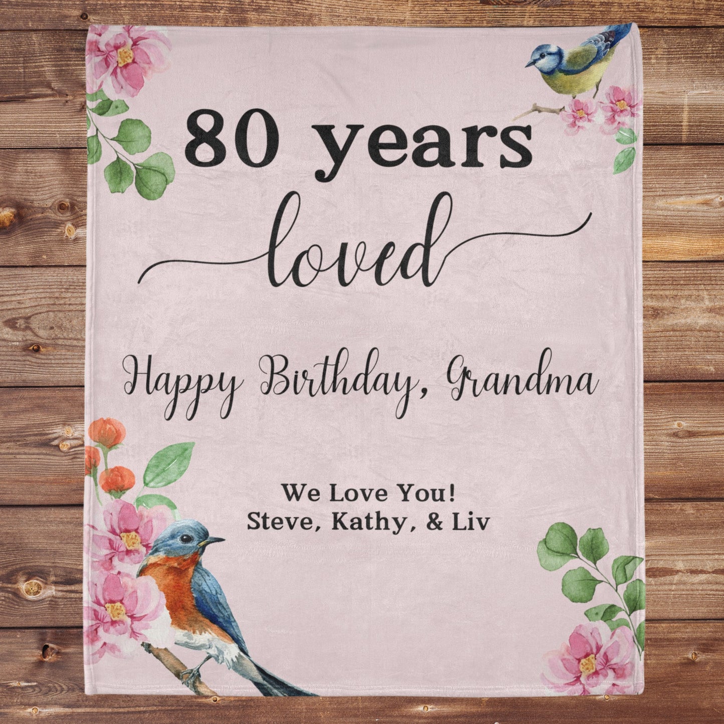 Warm Cozy Personalized Blanket for Her Birthday