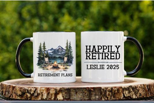 Personalized Retirement Mug for Camping