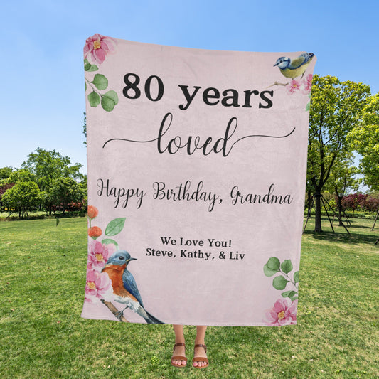 Warm Cozy Personalized Blanket for Her Birthday