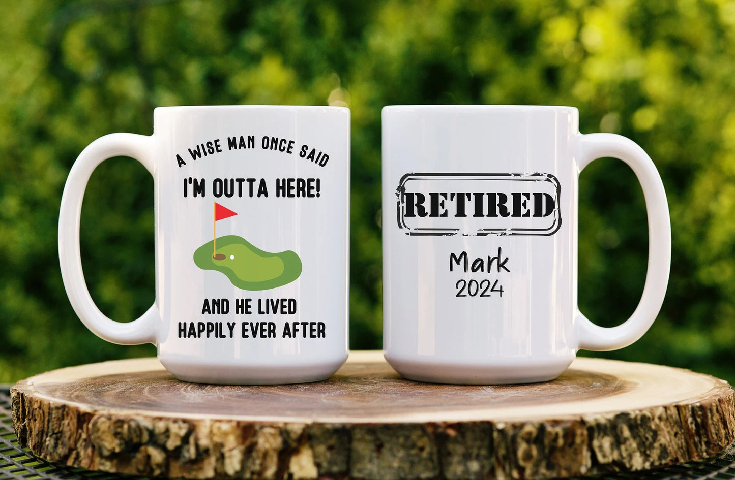 Personalized Retirement Gift for Men Golfing Retirement Mug