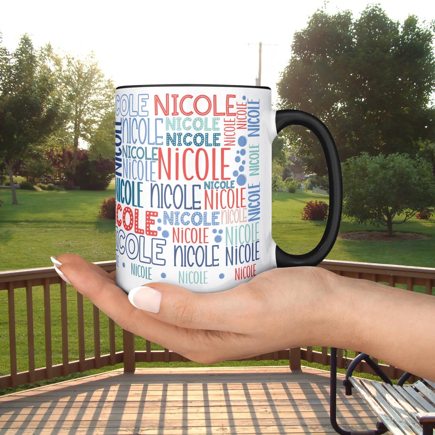 Personalized Repeating Name Mug