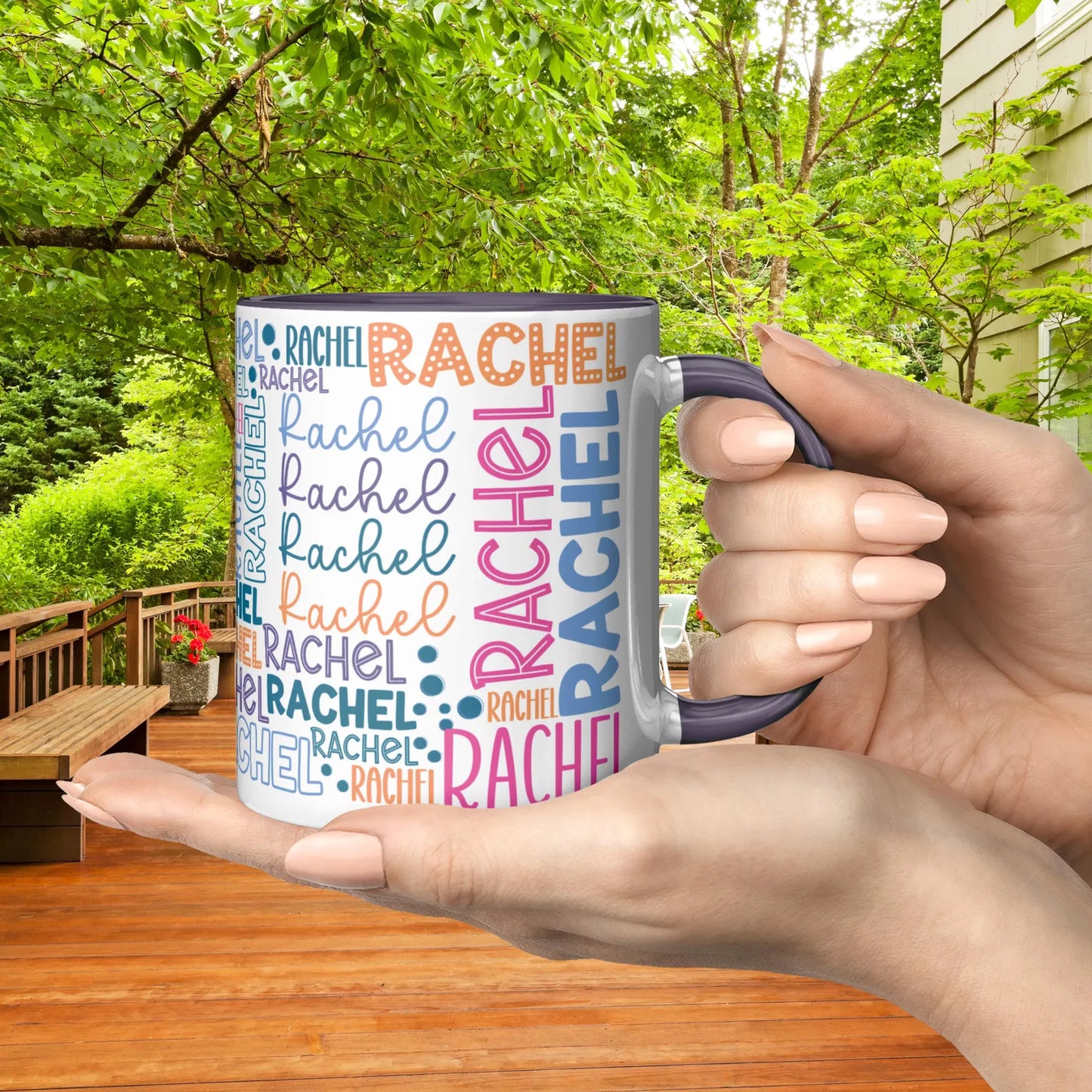 Personalized Repeating Name Mug