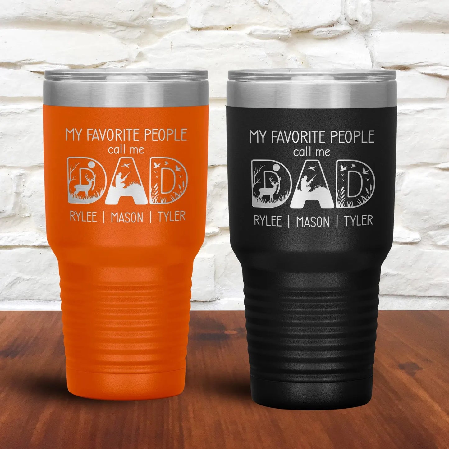 Dad Tumbler with Kids Names