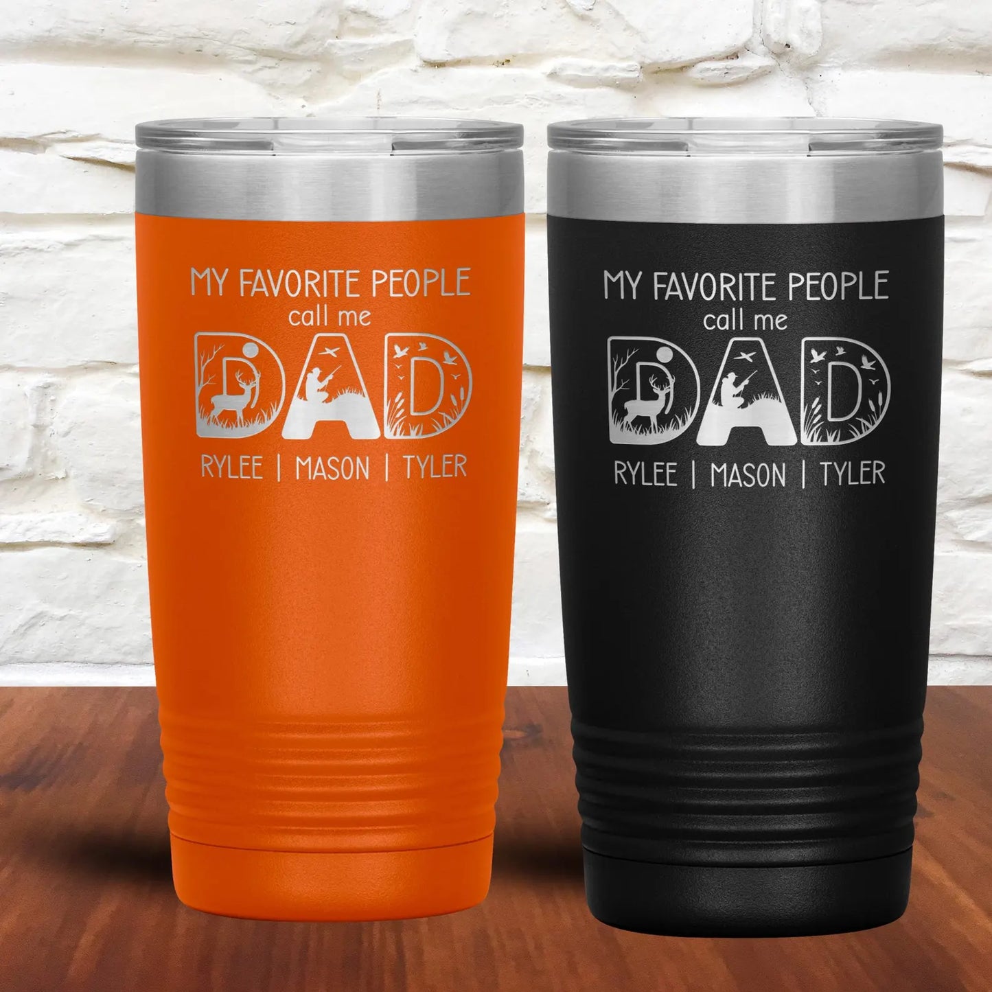 Dad Tumbler with Kids Names