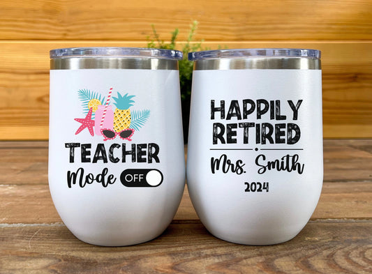 Personalized Teacher Mode Tumbler Teacher Retirement Gift